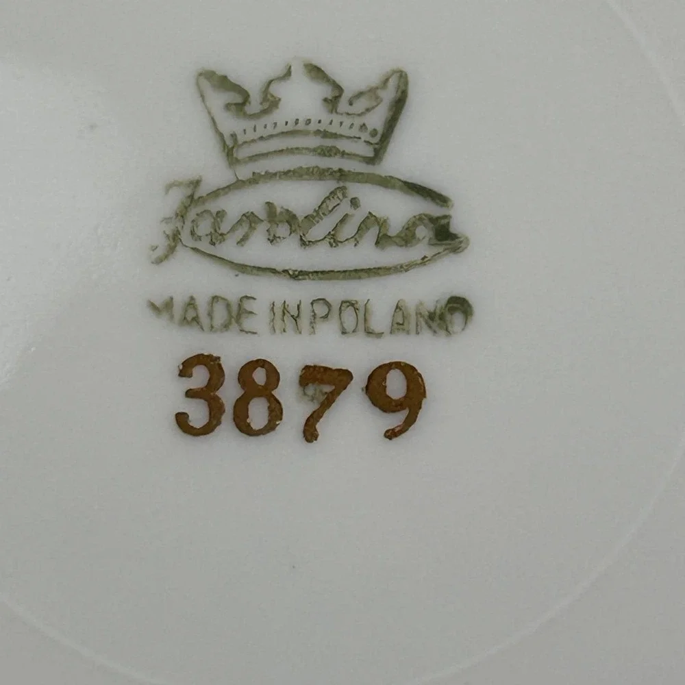 Favolina Karolina Jarolina Poland China‎ Dinner Plate Silver Scalloped 3879 5